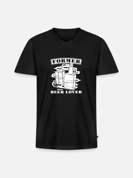 Whisky Whiskey - T-shirt encolure en V Premium bio Homme - noir