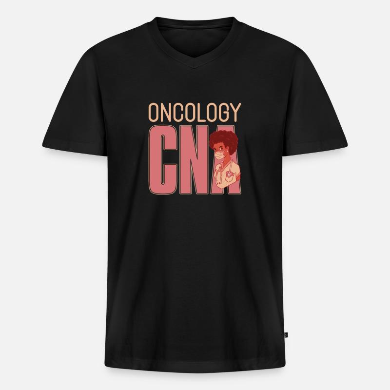 Krankenschwester Kann - Männer Premium Bio T-Shirt mit V-Ausschnitt - Schwarz