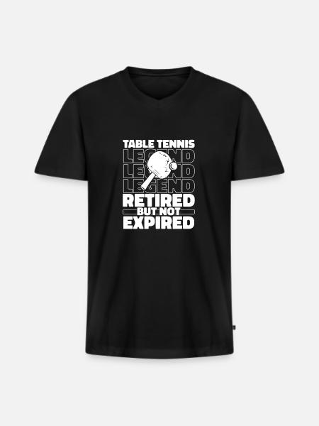 Table tennis Ping-pong in retirement - Men's Premium Organic T-shirt with V-neck - black