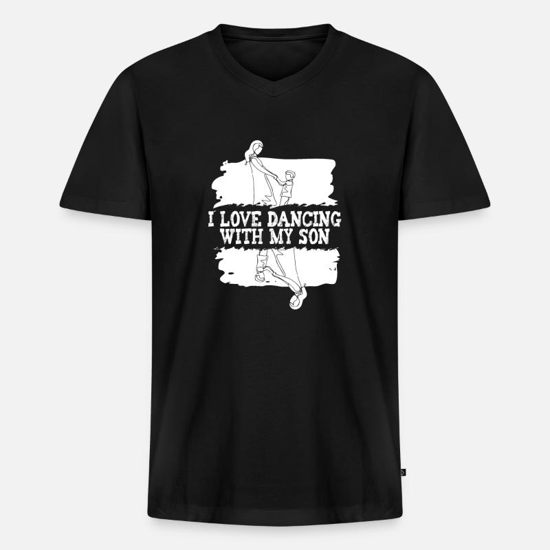 Mom Mutter Mutter Tanz Mutter - Männer Premium Bio T-Shirt mit V-Ausschnitt - Schwarz