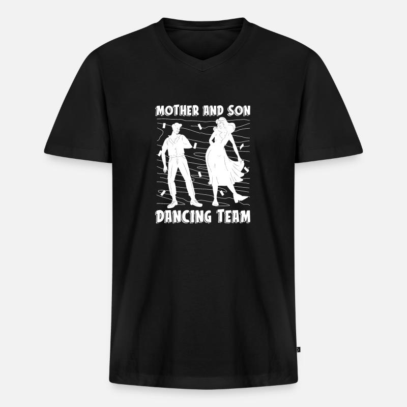 Mom Mutter Mutter Tanz Mutter - Männer Premium Bio T-Shirt mit V-Ausschnitt - Schwarz