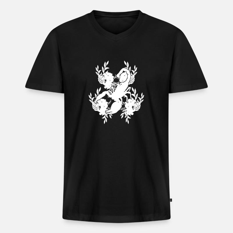 Sternzeichen Krebs Symbol - Männer Premium Bio T-Shirt mit V-Ausschnitt - Schwarz