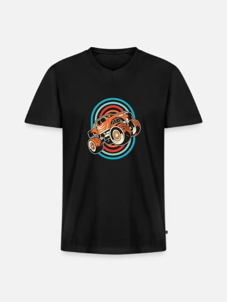 Monster Truck - Men's Premium Organic T-shirt with V-neck - black