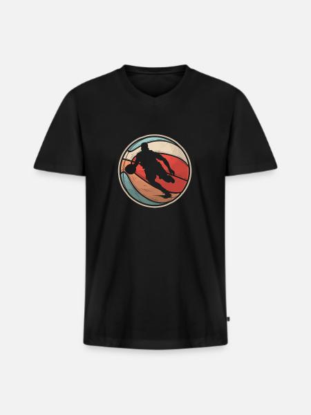 Basketball Basketball Player - Men's Premium Organic T-shirt with V-neck - black