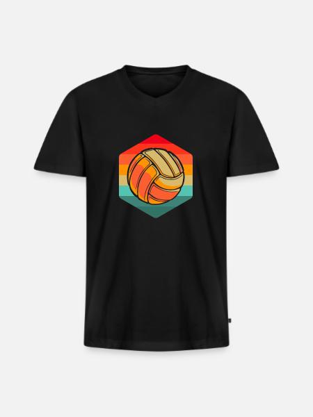 Volleyball Volleyballer - Men's Premium Organic T-shirt with V-neck - black