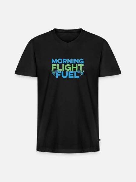 Caféine de café Hummingbird - T-shirt encolure en V Premium bio Homme - noir