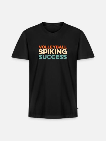 Volleyball Volleyballer - Men's Premium Organic T-shirt with V-neck - black