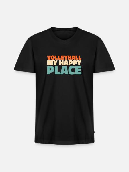 Volleyball Volleyballer - Men's Premium Organic T-shirt with V-neck - black