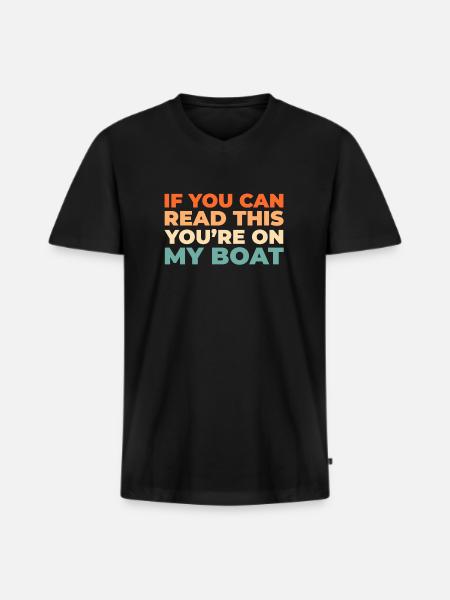 Sailing, Sailing, Sailboating, Boating - Men's Premium Organic T-shirt with V-neck - black