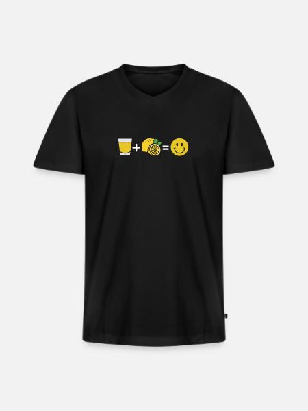 Tequila - Men's Premium Organic T-shirt with V-neck - black