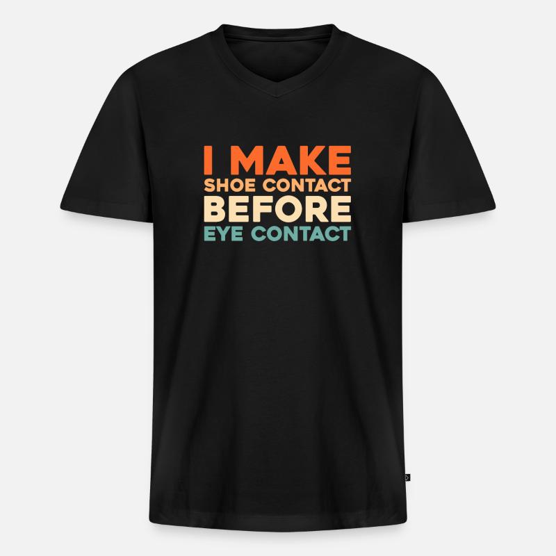 Sneakers - Männer Premium Bio T-Shirt mit V-Ausschnitt - Schwarz