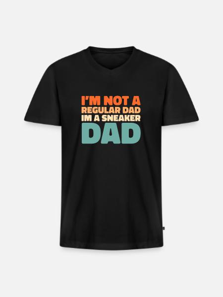 Sneakers Father Daddy Sneakers - Men's Premium Organic T-shirt with V-neck - black