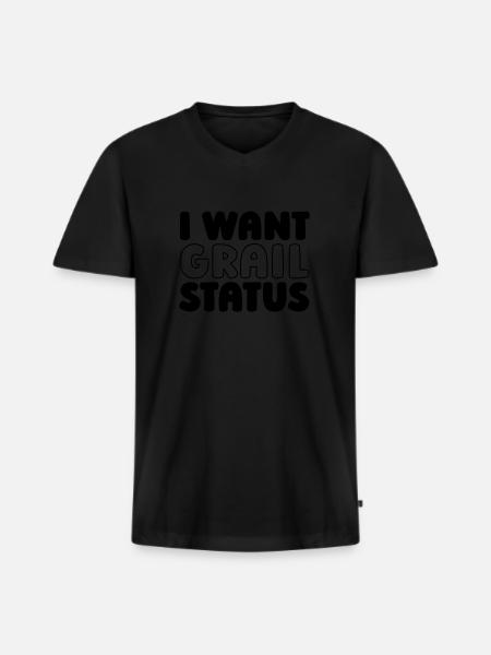 Sneakers - Men's Premium Organic T-shirt with V-neck - black