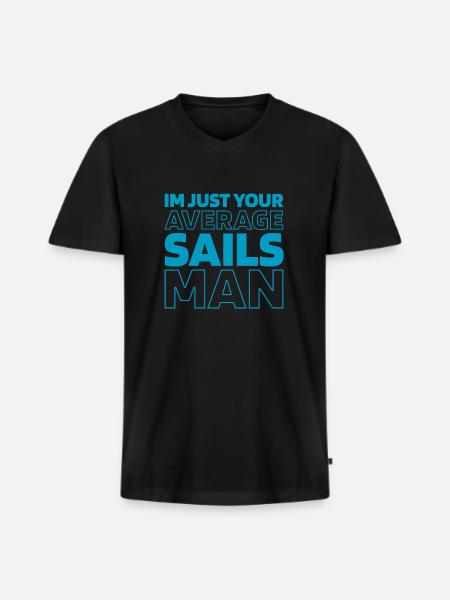 Sailing Sailing Sailboat Boating - Men's Premium Organic T-shirt with V-neck - black