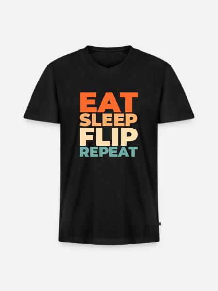 Sneakers Découvrez mes baskets - T-shirt encolure en V Premium bio Homme - noir