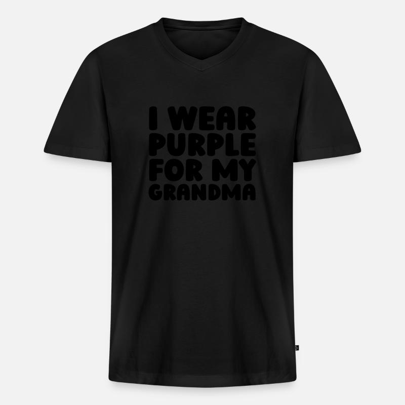 Alzheimer - Männer Premium Bio T-Shirt mit V-Ausschnitt - Schwarz