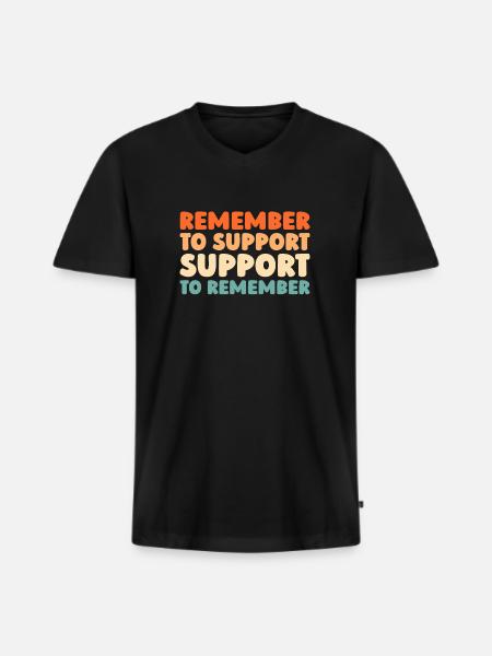 Alzheimer's Alzheimer's Support - Men's Premium Organic T-shirt with V-neck - black