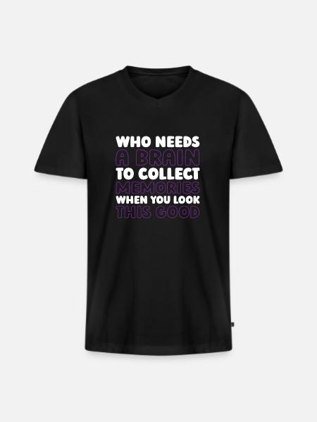 Alzheimer's - Men's Premium Organic T-shirt with V-neck - black