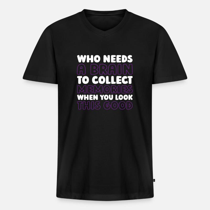 Alzheimer - Männer Premium Bio T-Shirt mit V-Ausschnitt - Schwarz