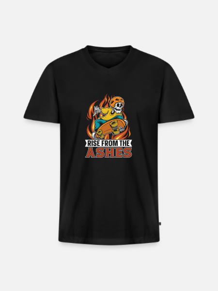 Skateboard Skater - Men's Premium Organic T-shirt with V-neck - black