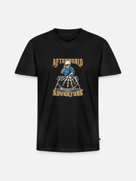 Techno Raver Afterworld Adventure - Men's Premium Organic T-shirt with V-neck - black