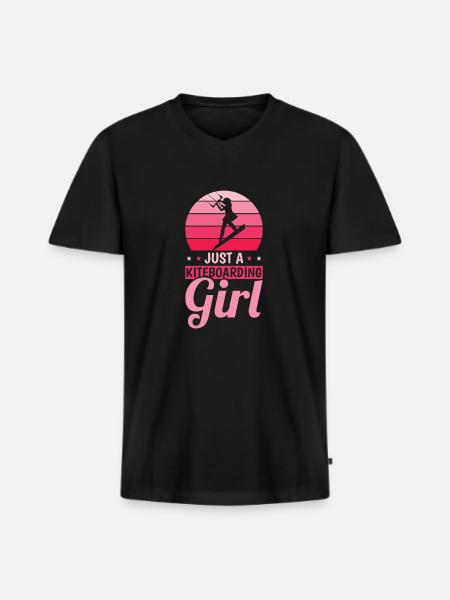 Kitesurfeur Kitesurf Kiting Kitesurf - T-shirt encolure en V Premium bio Homme - noir