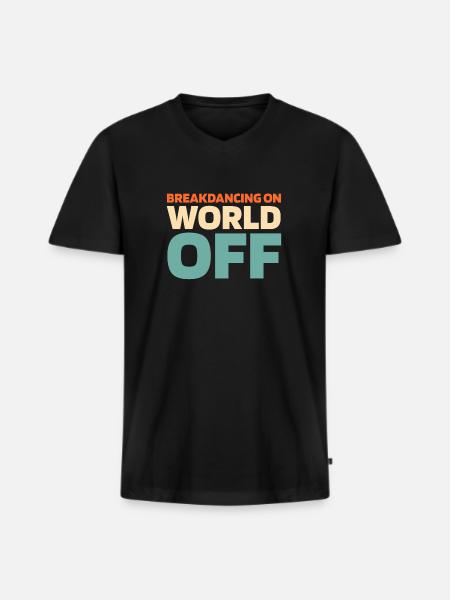 Breakdance Breakdancer Breakdancing - Men's Premium Organic T-shirt with V-neck - black