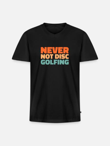 Frisbee Golf Disc Golf - Men's Premium Organic T-shirt with V-neck - black