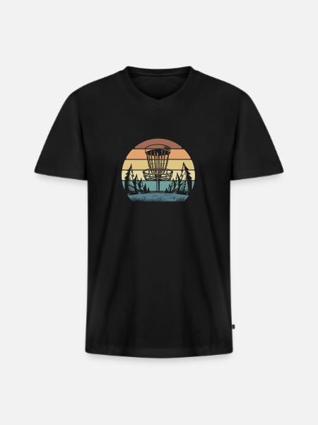 Frisbee Golf Disc Golf - Men's Premium Organic T-shirt with V-neck - black