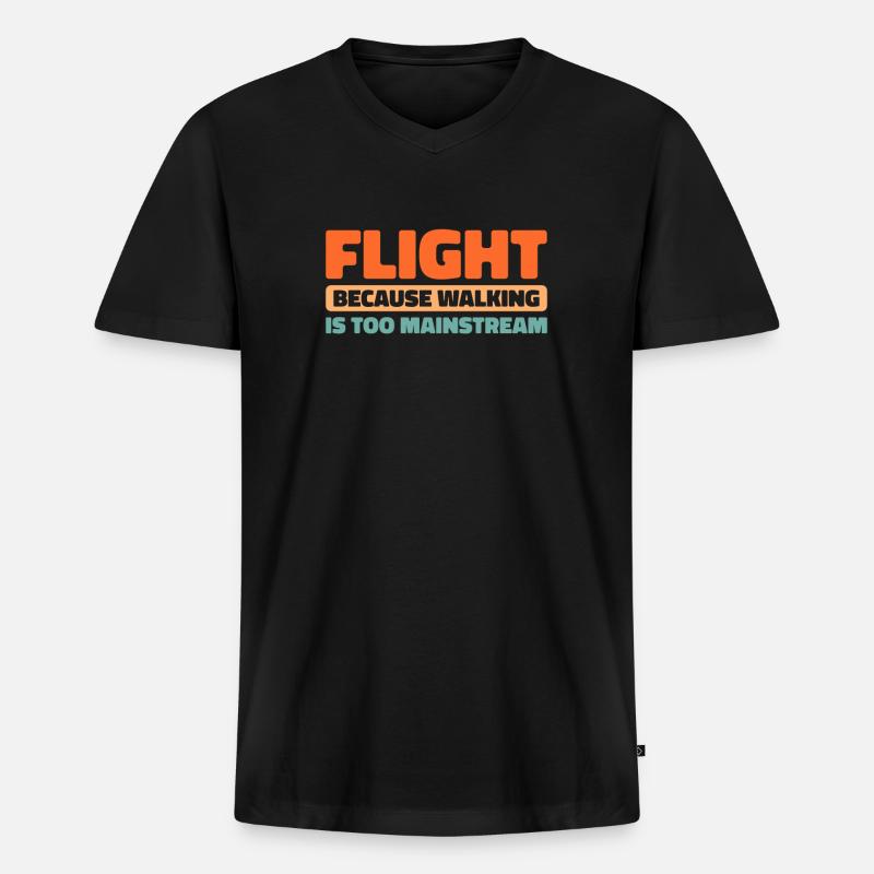 Paramotor Gleitschirmfliegen - Männer Premium Bio T-Shirt mit V-Ausschnitt - Schwarz