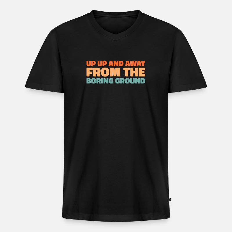 Paramotor paragliding - Men's Premium Organic T-shirt with V-neck - black