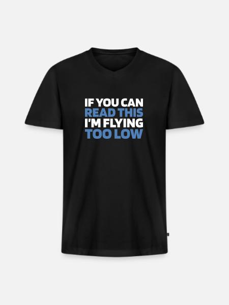 Paramotor paragliding - Men's Premium Organic T-shirt with V-neck - black