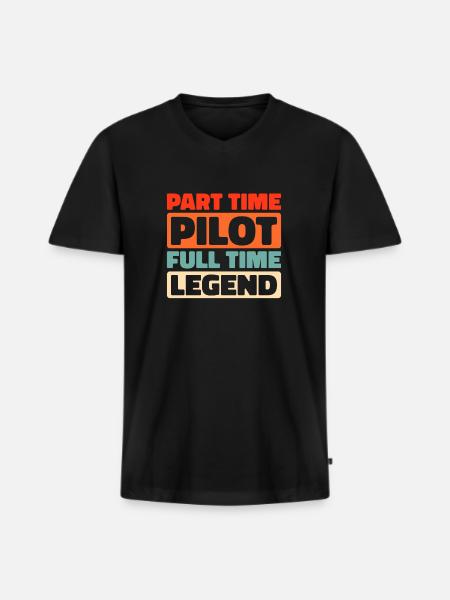 Paramotor Gleitschirmfliegen - Männer Premium Bio T-Shirt mit V-Ausschnitt - Schwarz
