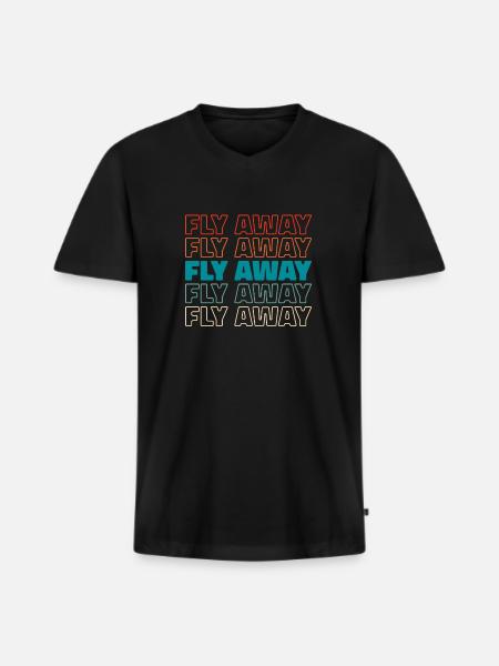Paramotor paragliding - Men's Premium Organic T-shirt with V-neck - black
