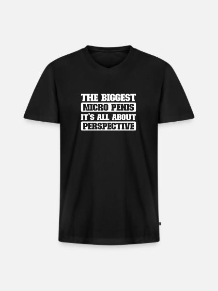 Black Humor Funny - Men's Premium Organic T-shirt with V-neck - black