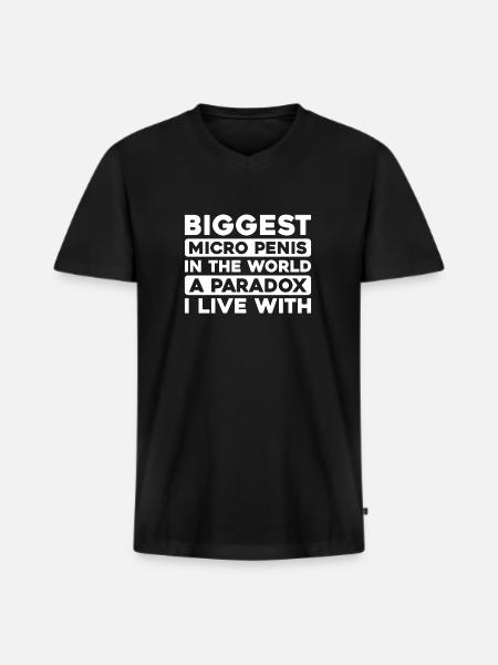 Black Humor Funny - Men's Premium Organic T-shirt with V-neck - black