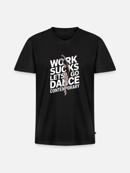 Contemporary Dance - Men's Premium Organic T-shirt with V-neck - black