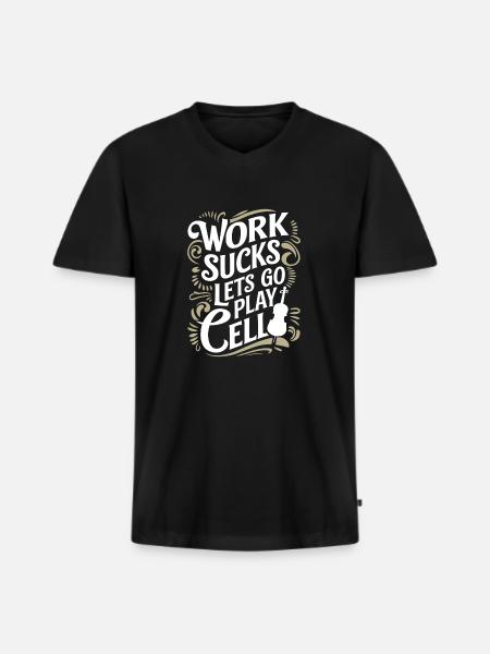 Cello Cellist - Men's Premium Organic T-shirt with V-neck - black