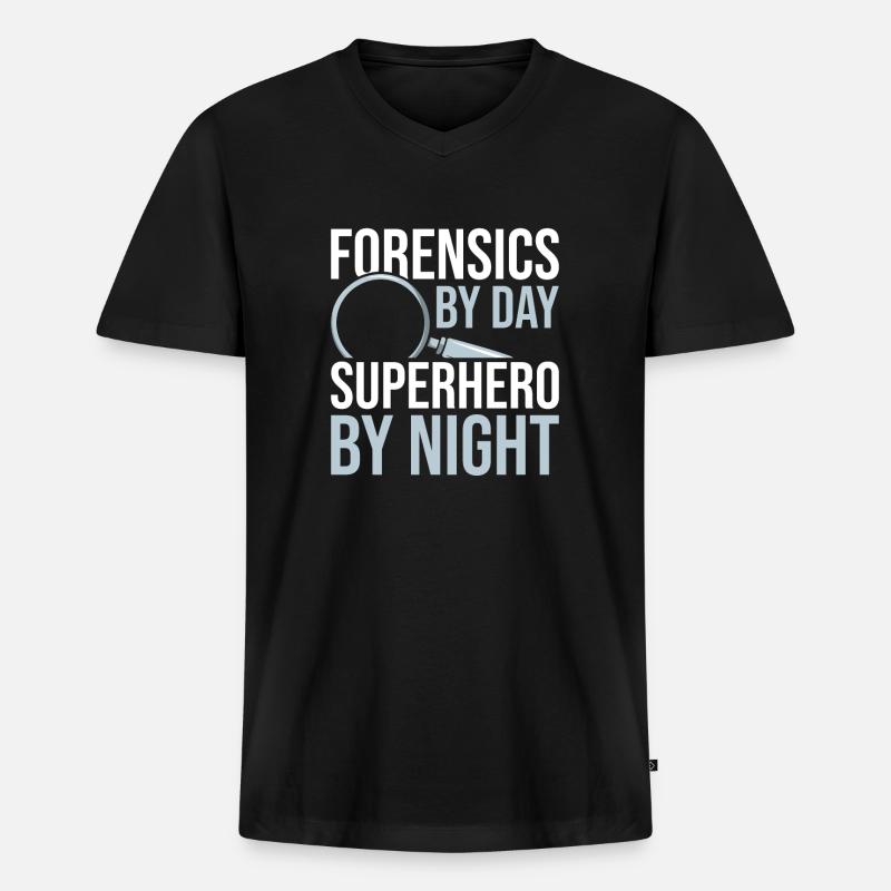 Forensics Forensic Experts - Men's Premium Organic T-shirt with V-neck - black