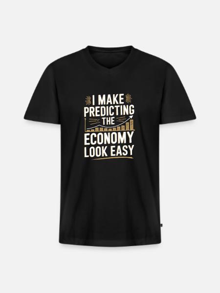 Economist - Men's Premium Organic T-shirt with V-neck - black