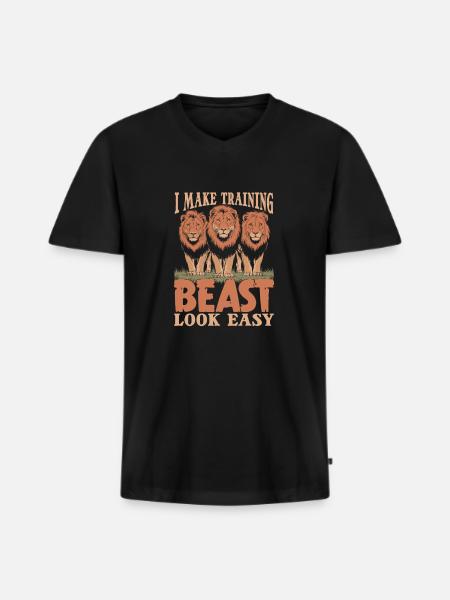 Animal trainer - Men's Premium Organic T-shirt with V-neck - black