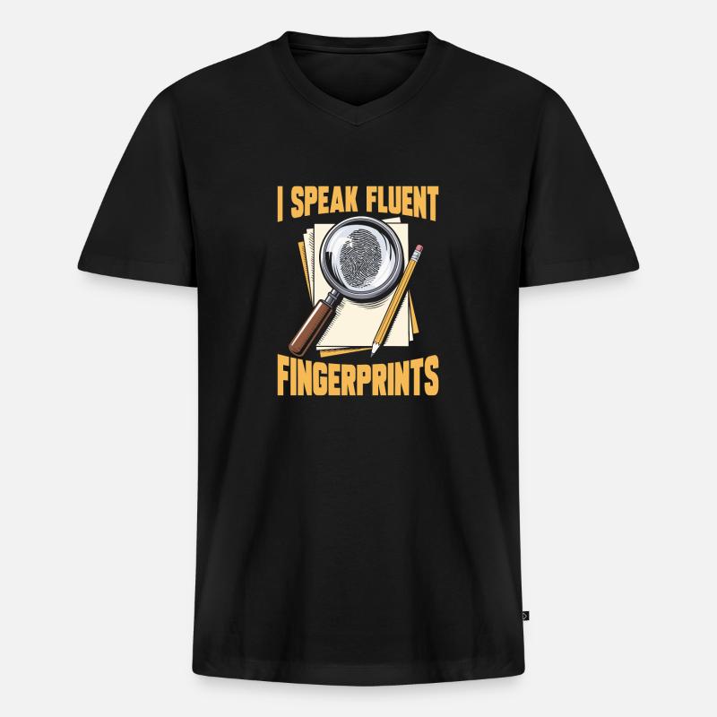 Forensics Forensic Experts - Men's Premium Organic T-shirt with V-neck - black