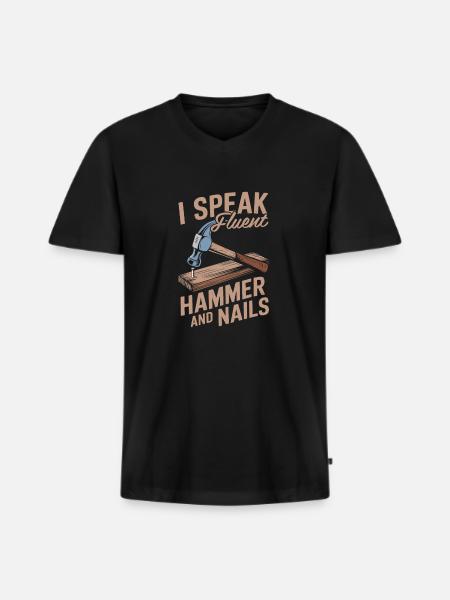 Carpenter, Carpenter, Carpenter - Men's Premium Organic T-shirt with V-neck - black