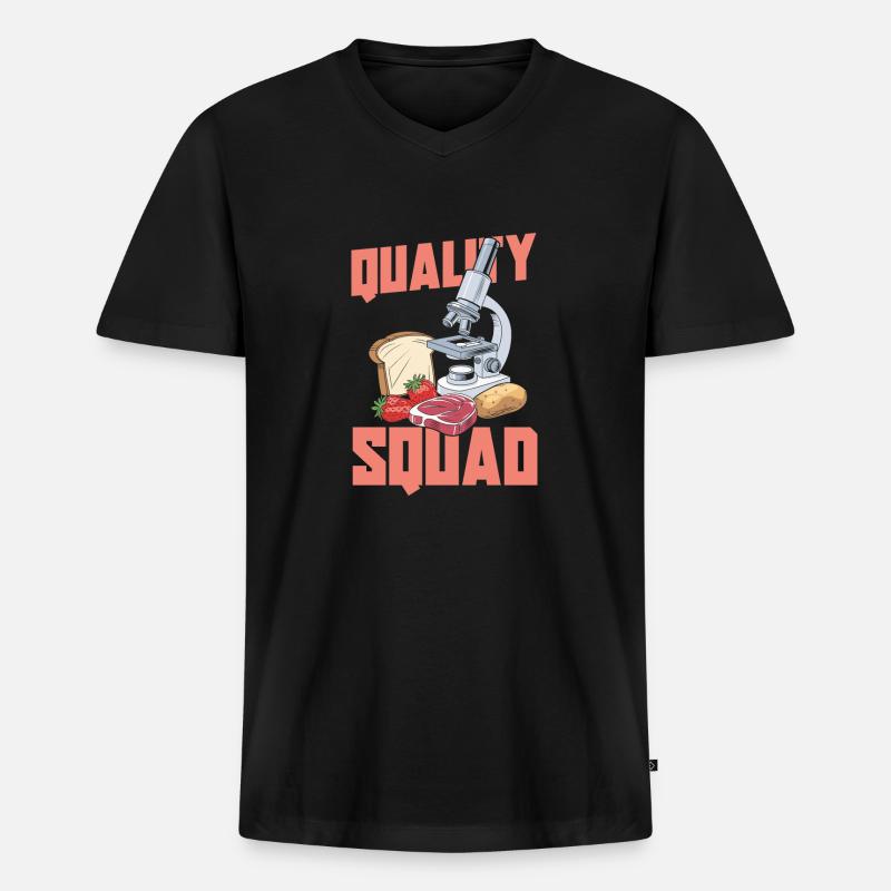 Lebensmitteltechniker Kader - Männer Premium Bio T-Shirt mit V-Ausschnitt - Schwarz