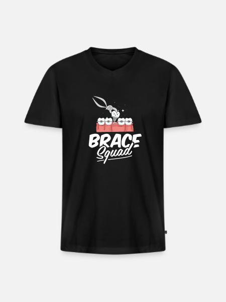 Kieferorthopäde Kader - Männer Premium Bio T-Shirt mit V-Ausschnitt - Schwarz