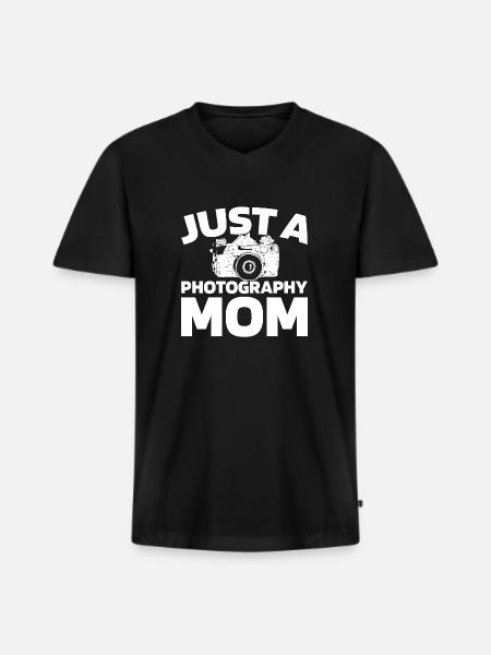 Photographer Photography Camera - Men's Premium Organic T-shirt with V-neck - black