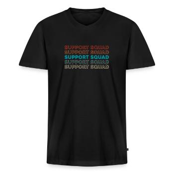 Ingénieur du son Ingénieur du son Kader - T-shirt encolure en V Premium bio Homme - noir - Devant - Nico (187cm)
