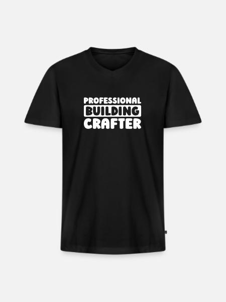 Construction worker - Men's Premium Organic T-shirt with V-neck - black