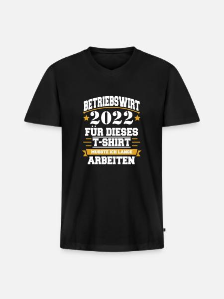 Betriebswirt 2022 - Männer Premium Bio T-Shirt mit V-Ausschnitt - Schwarz