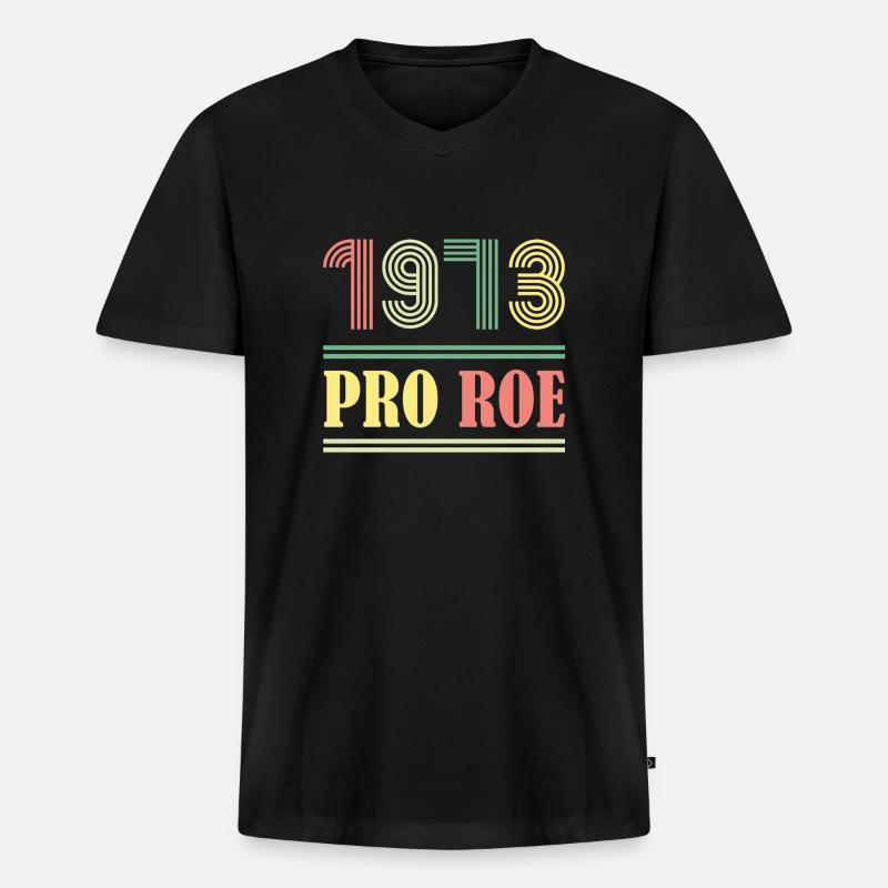 1973 Pro Roe - Männer Premium Bio T-Shirt mit V-Ausschnitt - Schwarz